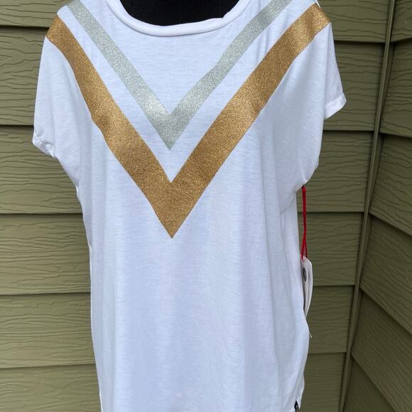 Gottex Cap sleeve, back has partial openings, tacked together.  Women's size M - Picture 1 of 10